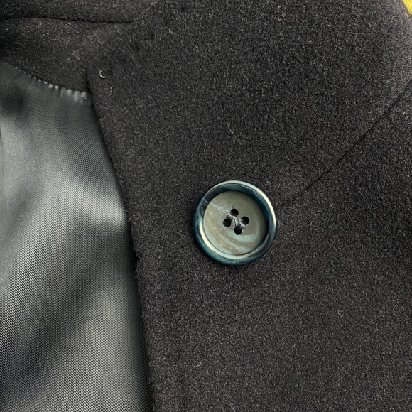 CINZIA ROCCA ICONS Blue Wool Blend Coat Overcoat with Stand Up Collar Size 6*** - Picture 5 of 7